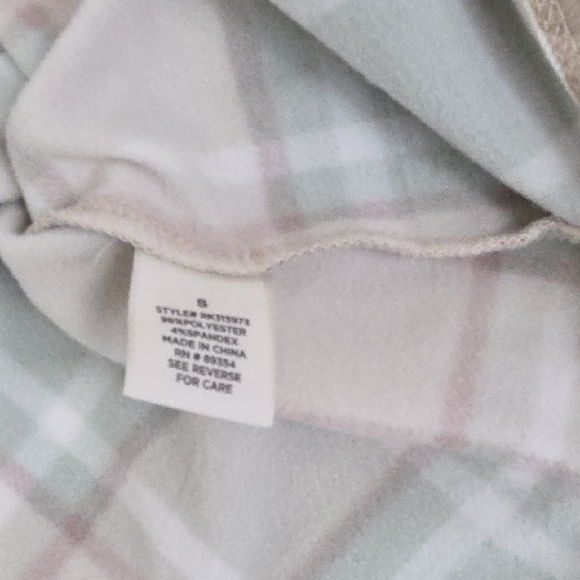 Ultra Flirt Sage and Beige Plaid Button Down Shirt - Picture 5 of 5